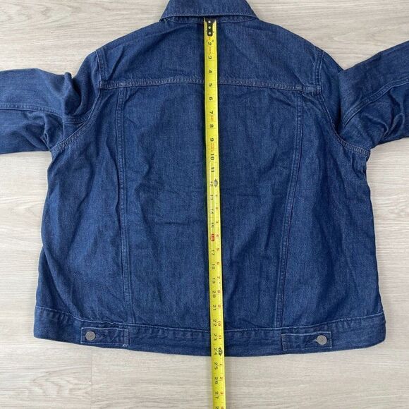 Levis Wellthread Lined Trucker Jacket Womens Small Denim Dark Wash A10560000 - Picture 6 of 6